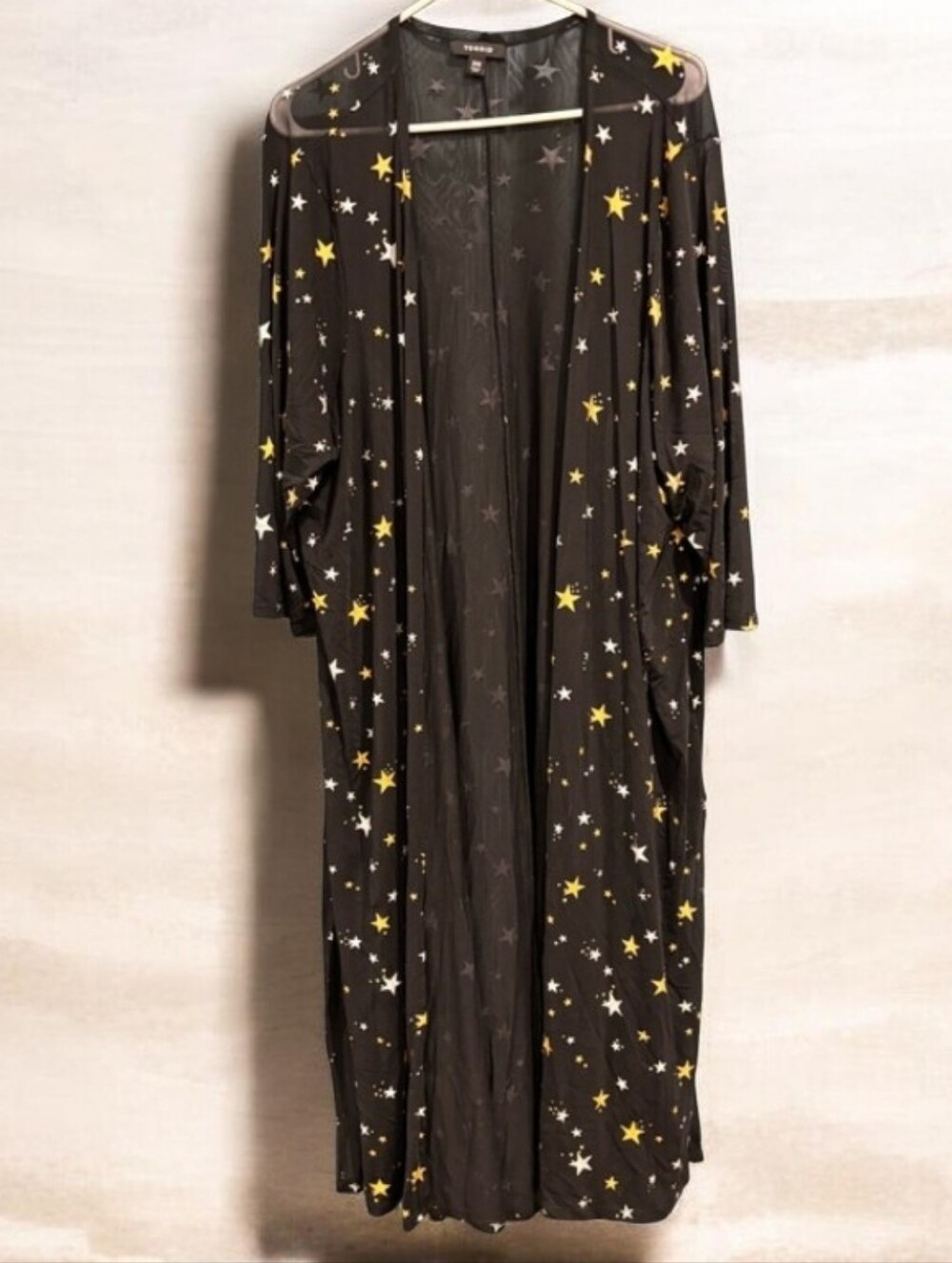 Starry Night Black Open Long Sheer Shrug● Nwt